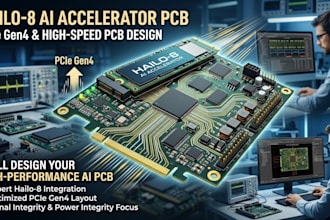 design hailo 8 ai accelerator pcb, pcie gen4 and high speed pcb