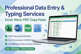 do accurate data entry and web research