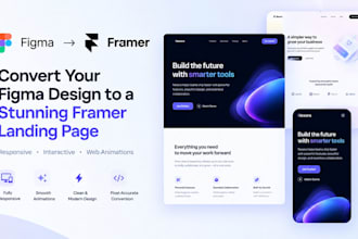convert figma to framer landing page with responsive web animations