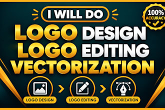 do logo design, editing and vectorization