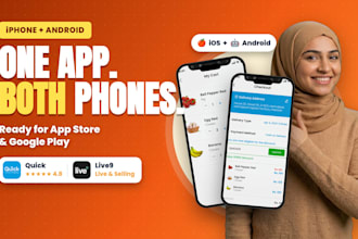build your mobile app for iphone and android, ready for the stores