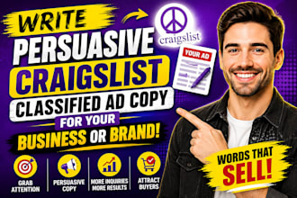 write persuasive craigslist classified ad copy for your business or brand