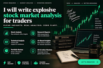 write explosive stock market analysis for traders