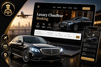 build chauffeur website, limousine website and taxi booking website
