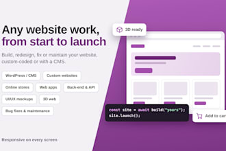 do any quality work for your website, webapp, wordpress, cms, online store