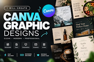 create professional custom canva graphic designs