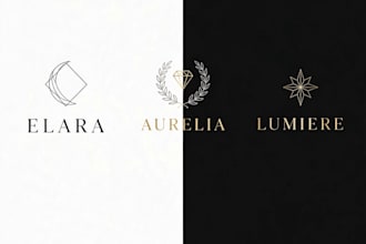 design 3 luxury minimalist jewelry logo design