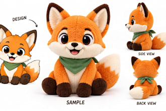 create character plush, mascot plush and custom plush toy designs