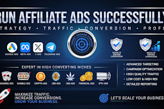 run affiliate ads, crypto ads, igaming, cbd financial ads, iptv ads successfully