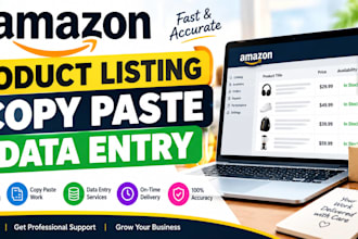 do amazon copy paste product listing and data entry tasks