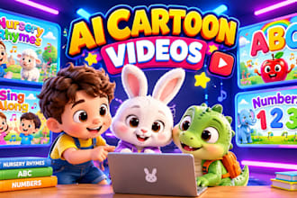 create 3d ai cartoon animation videos for youtube