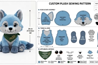 turn your plush toy idea into a custom stuffed animal sewing pattern