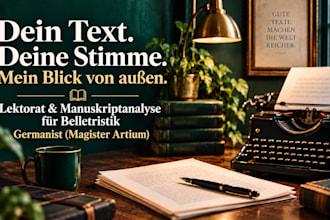 deine deutsche belletristik professionell lektorieren und analysieren