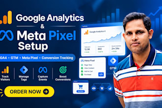 set up google analytics 4 and meta pixel tracking for your website