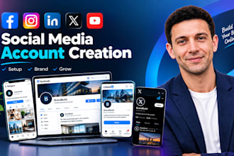 create and setup social media business pages and accounts