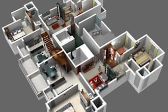 3d interior design in blender
