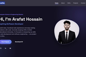 create a responsive personal portfolio website