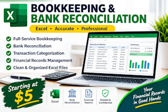 do professional bookkeeping and bank reconciliation in excel