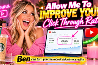 design a high CTR youtube thumbnail in 1 hour