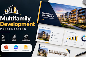 design multifamily development presentation, real estate investment deck