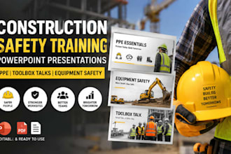 construction safety training powerpoint, ppe toolbox talk for equipment companie