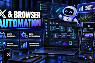 build browser automation x posting monitoring twitter bot, notify bot, reply bot