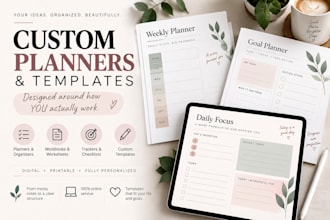 create custom planners, workbooks and organizational templates
