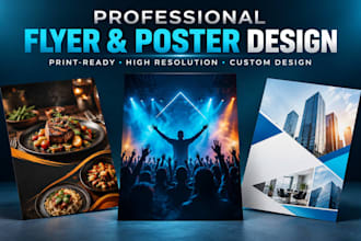 design a professional flyer or poster ready for print
