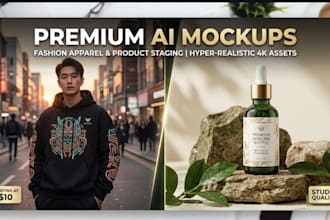 create hyper realistic ai fashion mockups for clothing brand
