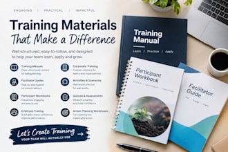 create training manuals facilitator guides workbooks and training content
