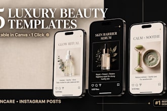 design luxury instagram templates for beauty brand