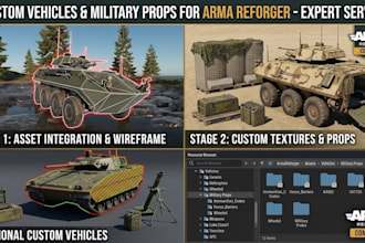 create custom vehicles and military props for arma reforger