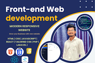 create a responsive HTML CSS javascript website