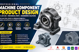 design machine components, mechanical parts, and 3d cad models