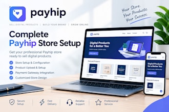 set up and customize your payhip store for digital products