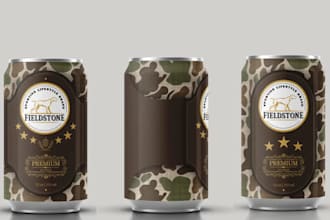 do product packaging and beverage can label design