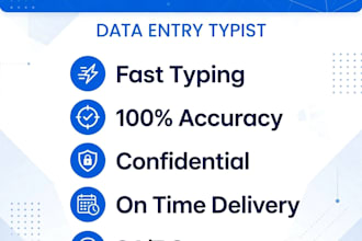 do medical data entry typing  pdf to excel and handwriting typing