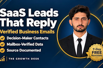 do saas b2b lead generation with verified emails