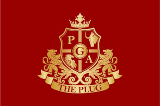 craft an elegant royal crest logo and brand identity