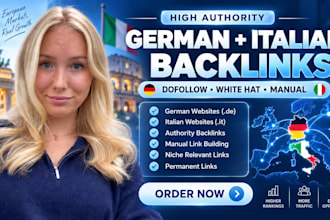 build high da backlinks from UK de fr nl and US domains