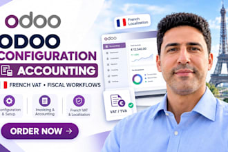 do odoo configuration, odoo accounting, modules french vat and fiscal workflows