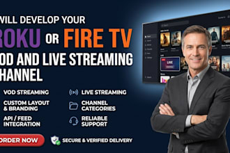 develop your roku or fire TV vod and live streaming channel