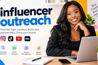 do organic influencer research email outreach to help creators find new clients