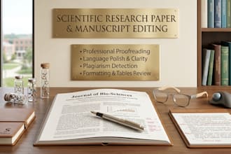 edit and proofread scientific research papers and manuscripts
