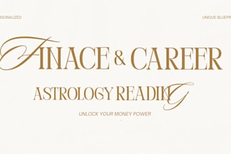 do a financial and career astrology birth chart reading