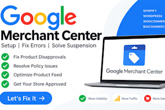 fix google merchant center suspension, misrepresentation, and product feed issue