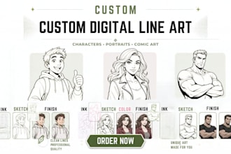 draw comic book in any style based on script or comic book illustration