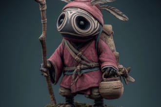 create fantasy character concept art and design