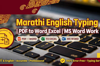 do marathi english typing and pdf to word work