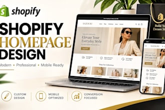 design shopify homepage for a highconverting online store